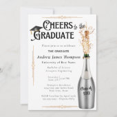 Art Déco Retro Photo Graduation Party Faire-part (Devant)