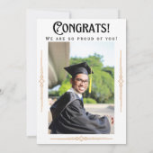 Art Déco Retro Photo Graduation Party Faire-part (Dos)