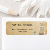  Art Deco Retro Retro Adres Etiket (Insitu)