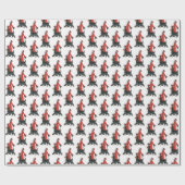 Art Deco retro vintage kerstdame Cadeaupapier (Vlak)