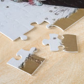 art deco retro vintage kerstdame legpuzzel (Zijkant)