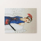 art deco retro vintage kerstdame legpuzzel (Horizontaal)
