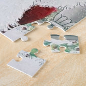 art deco retro vintage kerstdame legpuzzel (Zijkant)