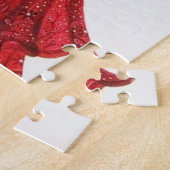 art deco retro vintage kerstparen legpuzzel (Zijkant)