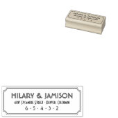 Art Deco Return-adresstempel Rubberstempel (Gestempeld)