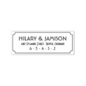 Art Deco Return-adresstempel Rubberstempel (Afrduk)