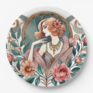 Art Deco Revival Papieren Bordje