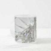 Art Deco Rhinestone Elegant Matglas Koffiemok (Voorkant links)