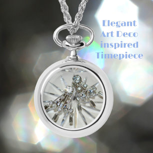  Art Deco Rhinestones Retro Glam Horloge
