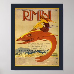 Art Deco Rimini Art Exhibition AD 1922 Poster