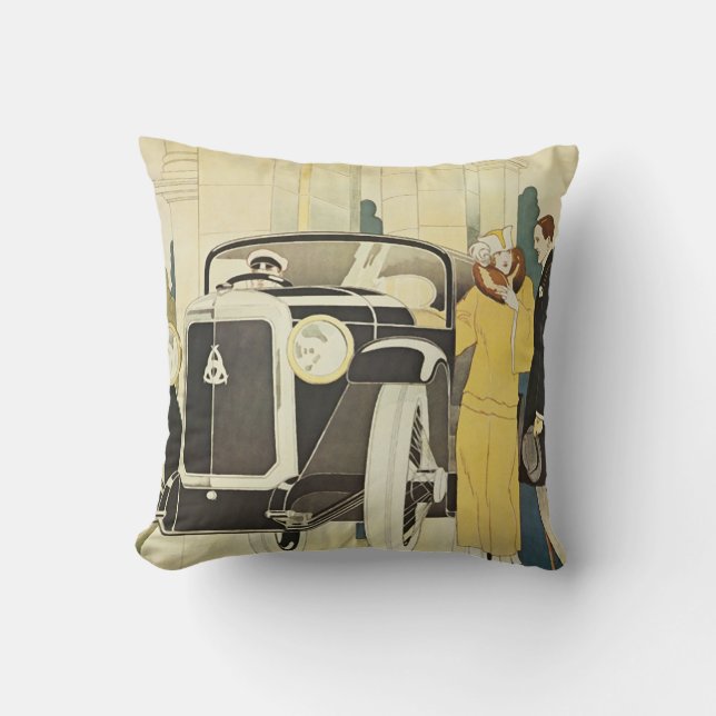 Art Deco Road Trip Pillow Kussen (Voorkant)