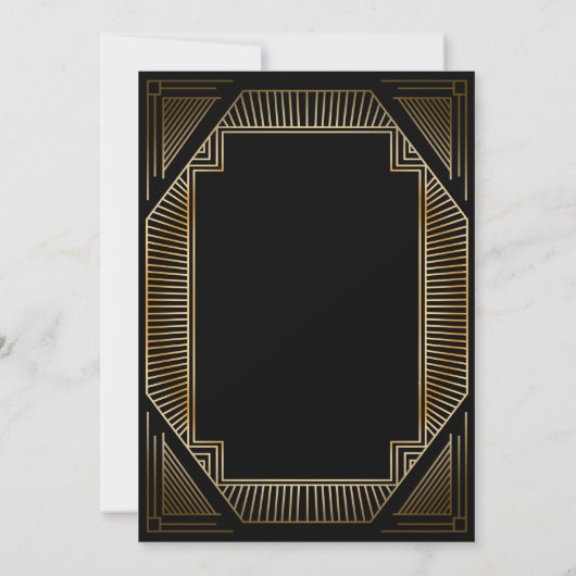 Art Déco Roaring 20s Anniversaire Invitation (Dos)