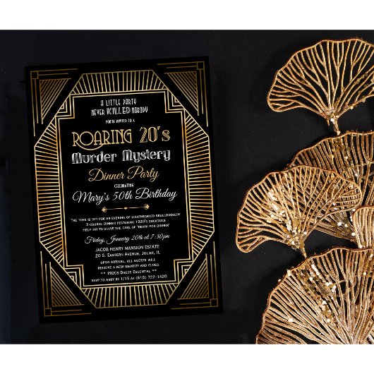 Art Déco Roaring 20s Anniversaire Invitation