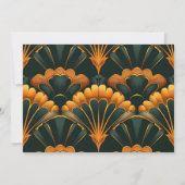 Art Deco Roaring 20s bruiloft Kaart (Achterkant)