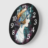 Art Déco Roaring Années 20 1920 Horloge féminine (Angle)