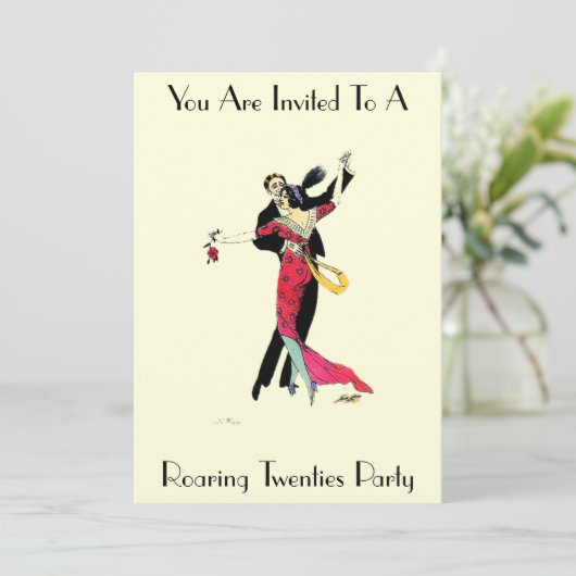  Art Deco Roaring Twenties Kaart (Staand voorkant)