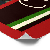 Art Deco Roaring Twenties Kerstfeestdag Poster (Hoek)