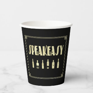 Art deco roaring twenties speakeasy-drankverbod papieren bekers