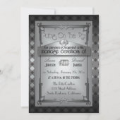 Art Deco Roaring Twenties Wedding Invitation Kaart (Voorkant)