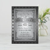 Art Deco Roaring Twenties Wedding Invitation Kaart (Staand voorkant)