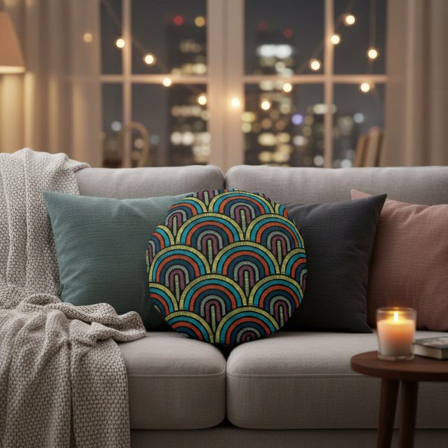  art deco rond kussen (Creator heeft geüpload)