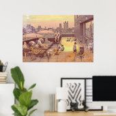 Art Déco Rooftop Chillout Poster (Thuiskantoor)