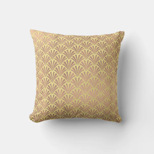 Art Deco Roos God Kopergele schelpen Schalen Kussen