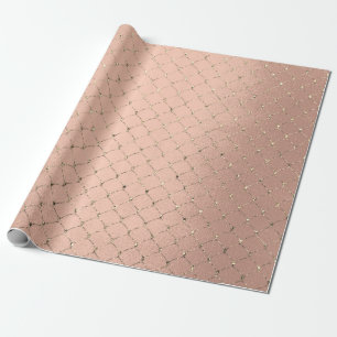 Art Deco Roos Gold Sepia Faux Gold Net Cadeaupapier