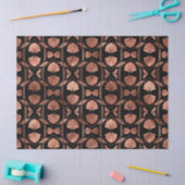 Art Deco Roos Gold Shells op Black Decoupage Tissuepapier (Craft)