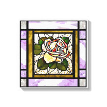 Art Déco rose en verre doré