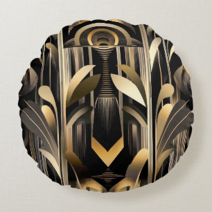 Art Deco Round Pillow Rond Kussen