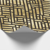 Art Deco Royal Gold Bars Cadeaupapier (Hoek)