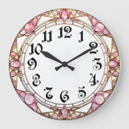 Art Deco Roze Grote Klok