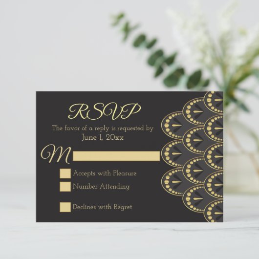 Art Deco RSVP (Staand voorkant)