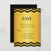 Art Deco RSVP (Voorkant / Achterkant)