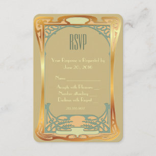 Art Deco RSVP ~ Gatsby geïnspireerd Kaartje