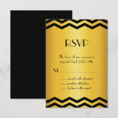 Art Deco RSVP Kaartje (Voorkant / Achterkant)