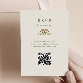 Art Deco RSVP met QR-code Behuizing Kaart