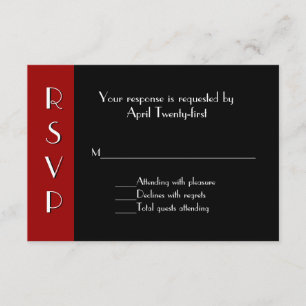 Art Deco RSVP-reactiekaart voor alle doeleinden RSVP Kaartje