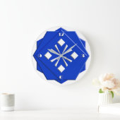 Art Deco sapphire blue geometrisch patroon Grote Klok (Huis)