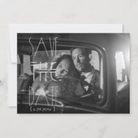 Art Deco Save the Date | Foto uitnodiging