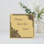 Art Deco Save the Date Kaarten (Staand voorkant)