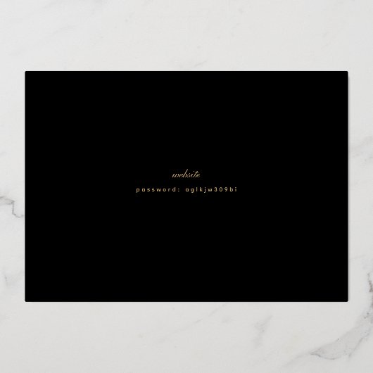 Art Deco Save the Date Landschap Folie Uitnodiging (Achterkant)