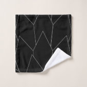Art Deco Scales Design Black Bath Towel Set Bad Handdoek (Wasdoekje)