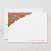 Art Deco  Scallop Fan Boho Asian Wedding Bedankkaart (Voorkant)