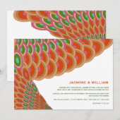 Art Deco Scallop Fan Boho Asian Wedding Kaart (Voorkant / Achterkant)