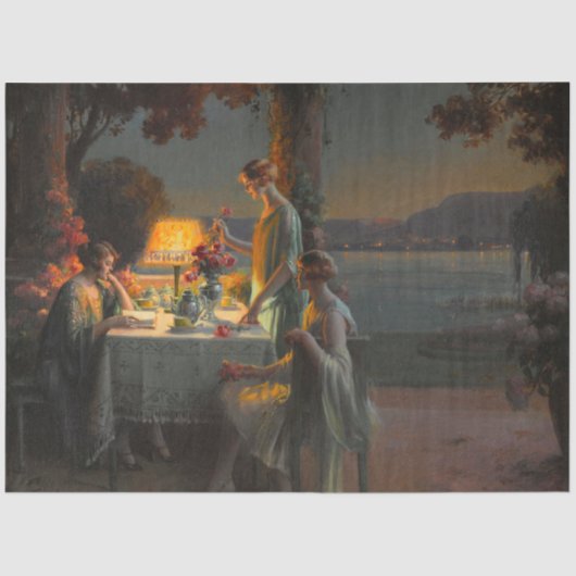 Art Deco Scene door Delphin Enjolras Decoupage Tissuepapier (Voorkant)