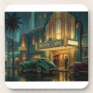 Art Deco scène uit de jaren 30 Halfhyde Lounge Bier Onderzetter