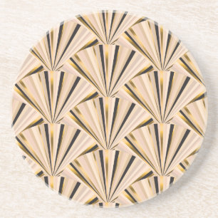 Art Deco Schalen: Geometrische Gouden Glamour Zandsteen Onderzetter