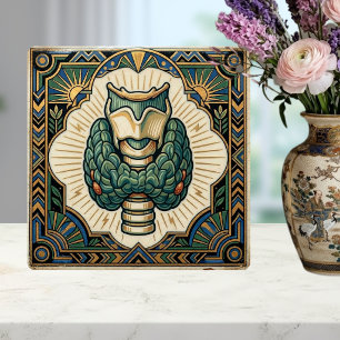 Art Deco schildklier biologie medisch vintage Tegeltje